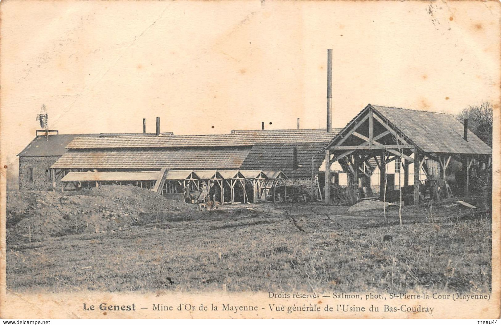 ¤¤   -   LE GENEST   -  Mine D'Or De La Mayenne  -  Vue Générale De L'Usine Du Bas-Coudray     -  ¤¤ - Le Genest Saint Isle