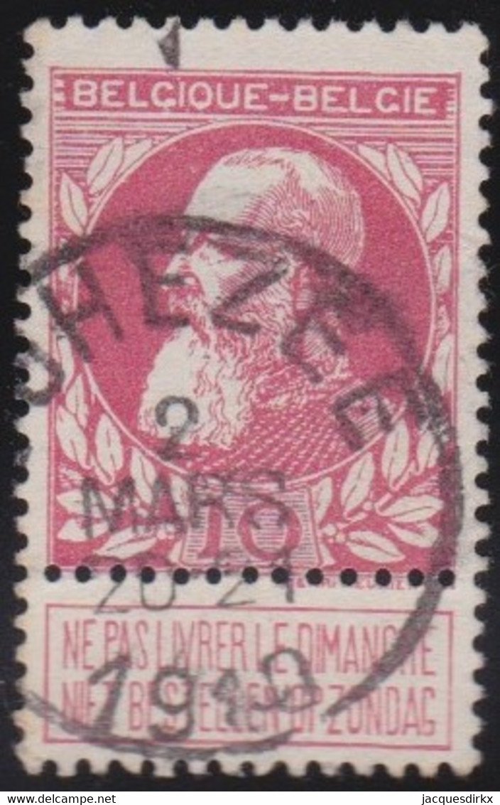 Belgie  .   OBP  .    74   .   Eghezée   .    O   .      Gebruikt  .    /  .   Oblitéré - 1905 Thick Beard