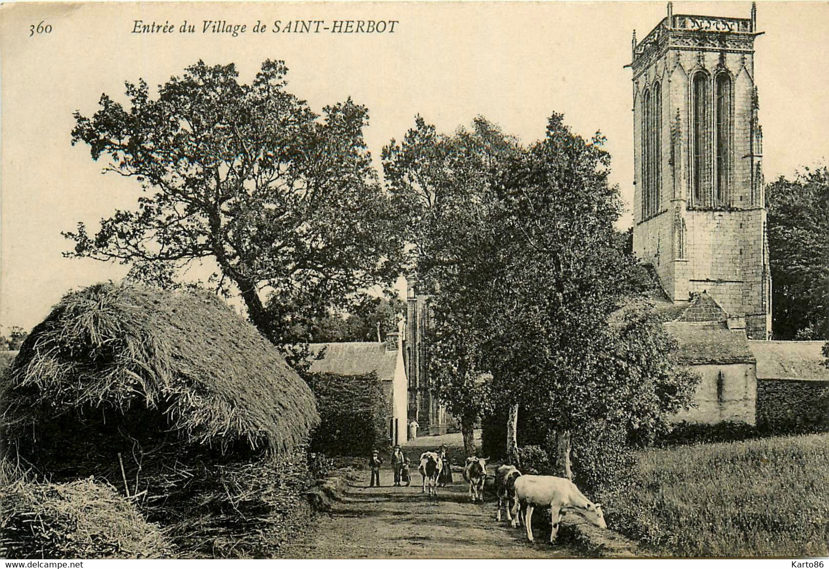 Plonévez Du Faou * Route D'entrée Du Village De St Herbot * L'église - Plonevez-du-Faou