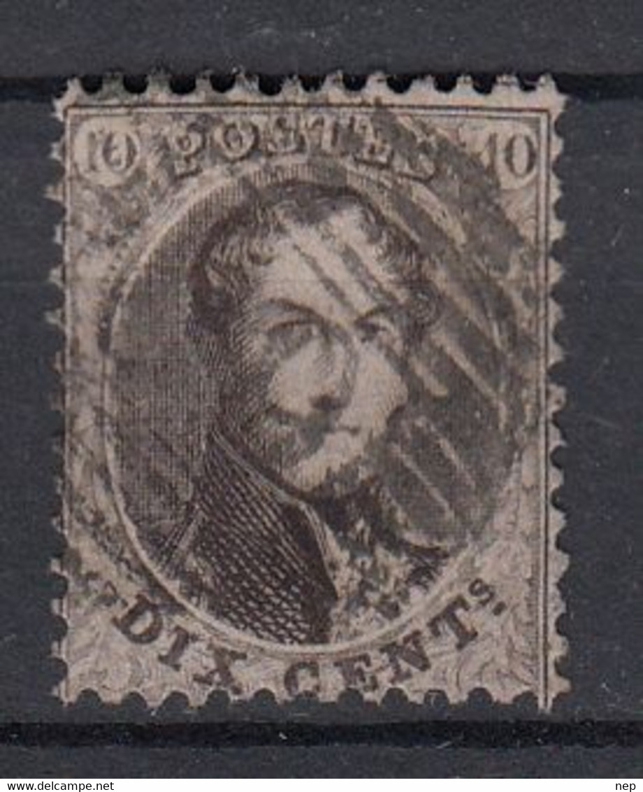 BELGIË - OBP - 1863 - Nr 14A (T/D 12 1/2 : 13 1/2) - (P 60 ???) - Postmarks - Lines: Perceptions