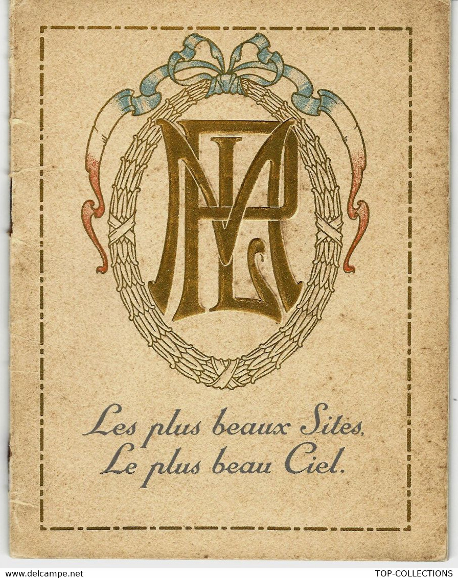 Circa 1902 1903 CATALOGUE LUXE DE VOYAGES CHEMINS DE FER PARIS LYON ET LA MEDITERRANEE P.L.M. Art Nouveau Art Déco - Dépliants Touristiques