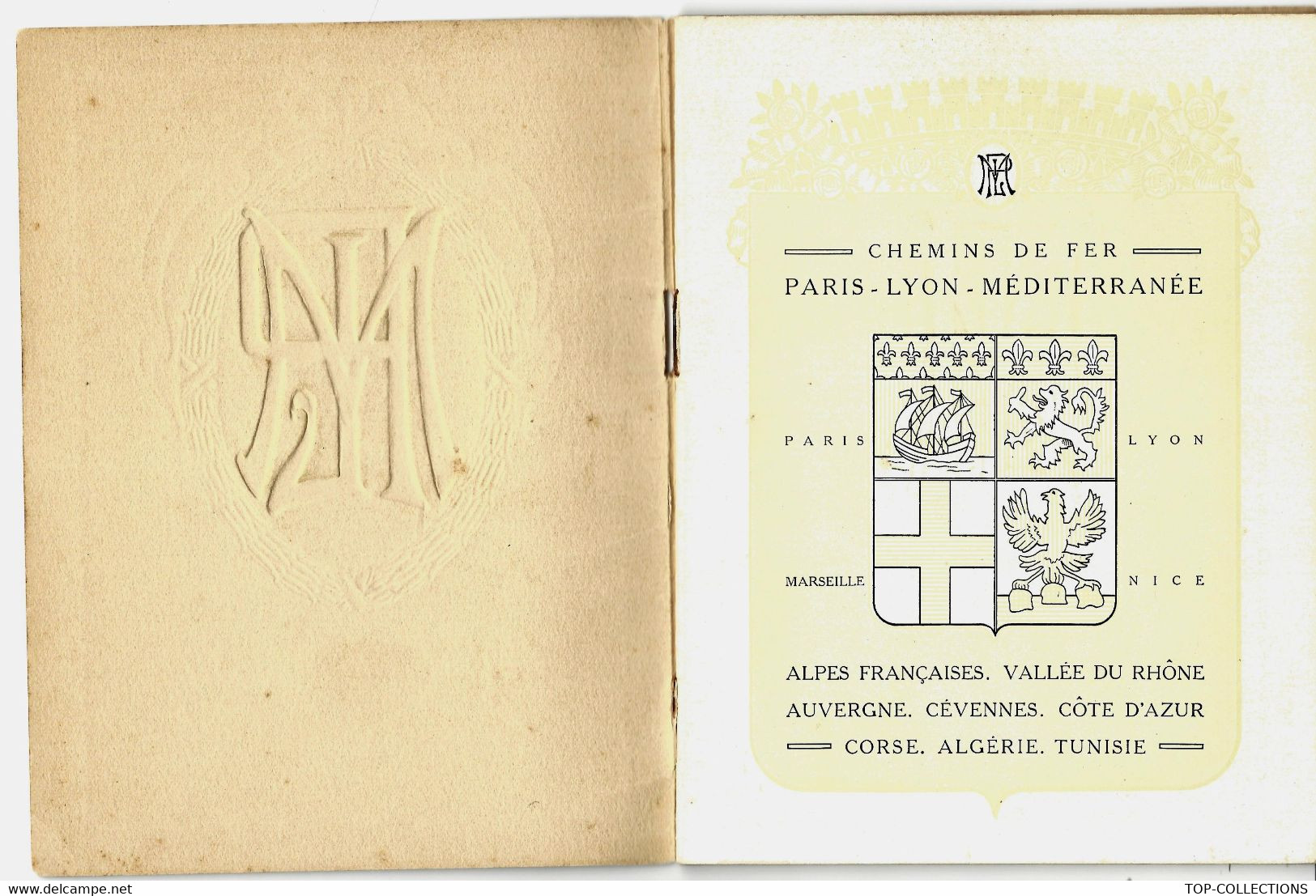 Circa 1902 1903 CATALOGUE LUXE DE VOYAGES CHEMINS DE FER PARIS LYON ET LA MEDITERRANEE P.L.M. Art Nouveau Art Déco - Tourism Brochures