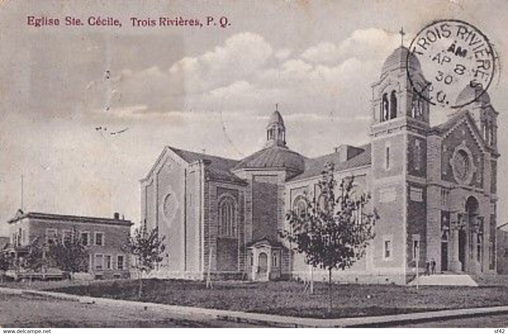 TROIS RIVIERES                EGLISE STE CECILE  +  CACHET R E C P 19140A.   AREL - Trois-Rivières