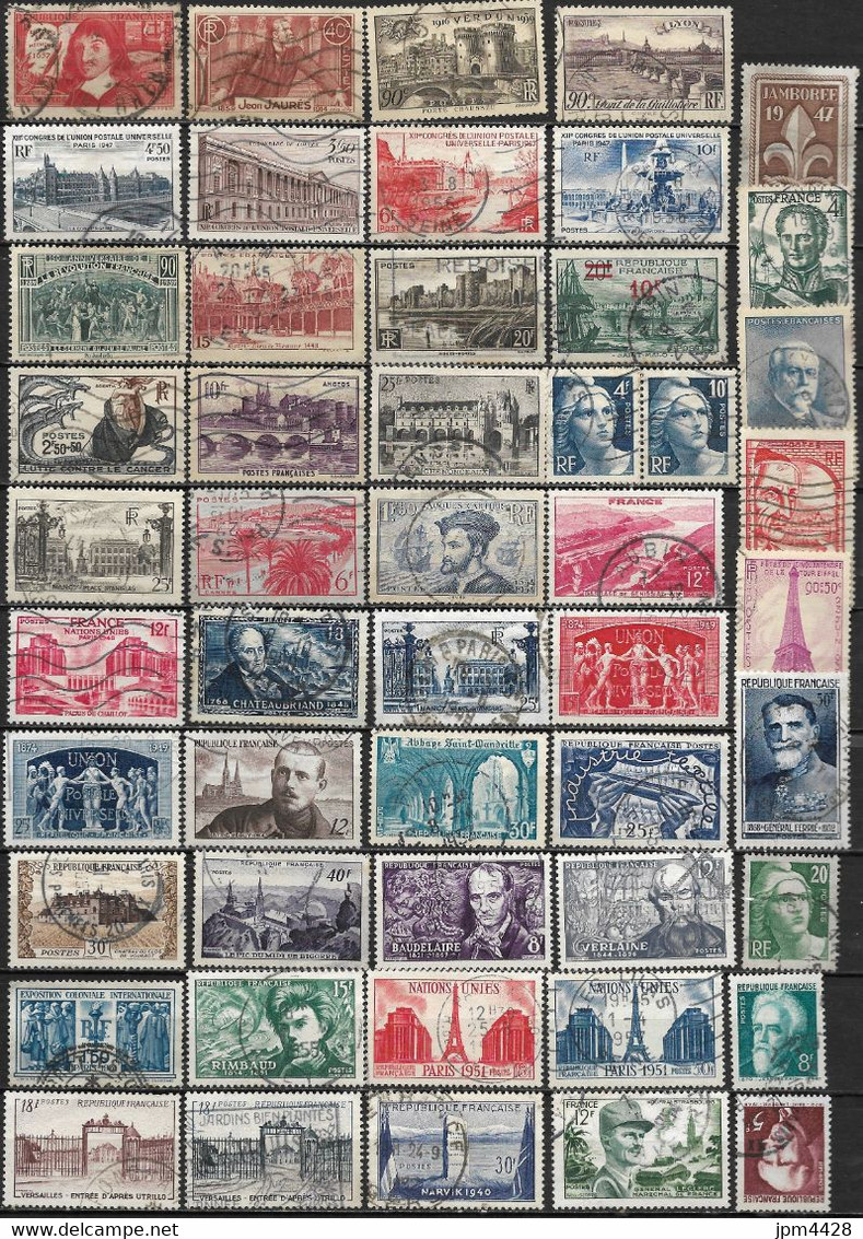 France Lot 230  Timbres Oblitérés  - Avant 1960 - Bon Lot Varié (*) - Lots & Kiloware (mixtures) - Max. 999 Stamps
