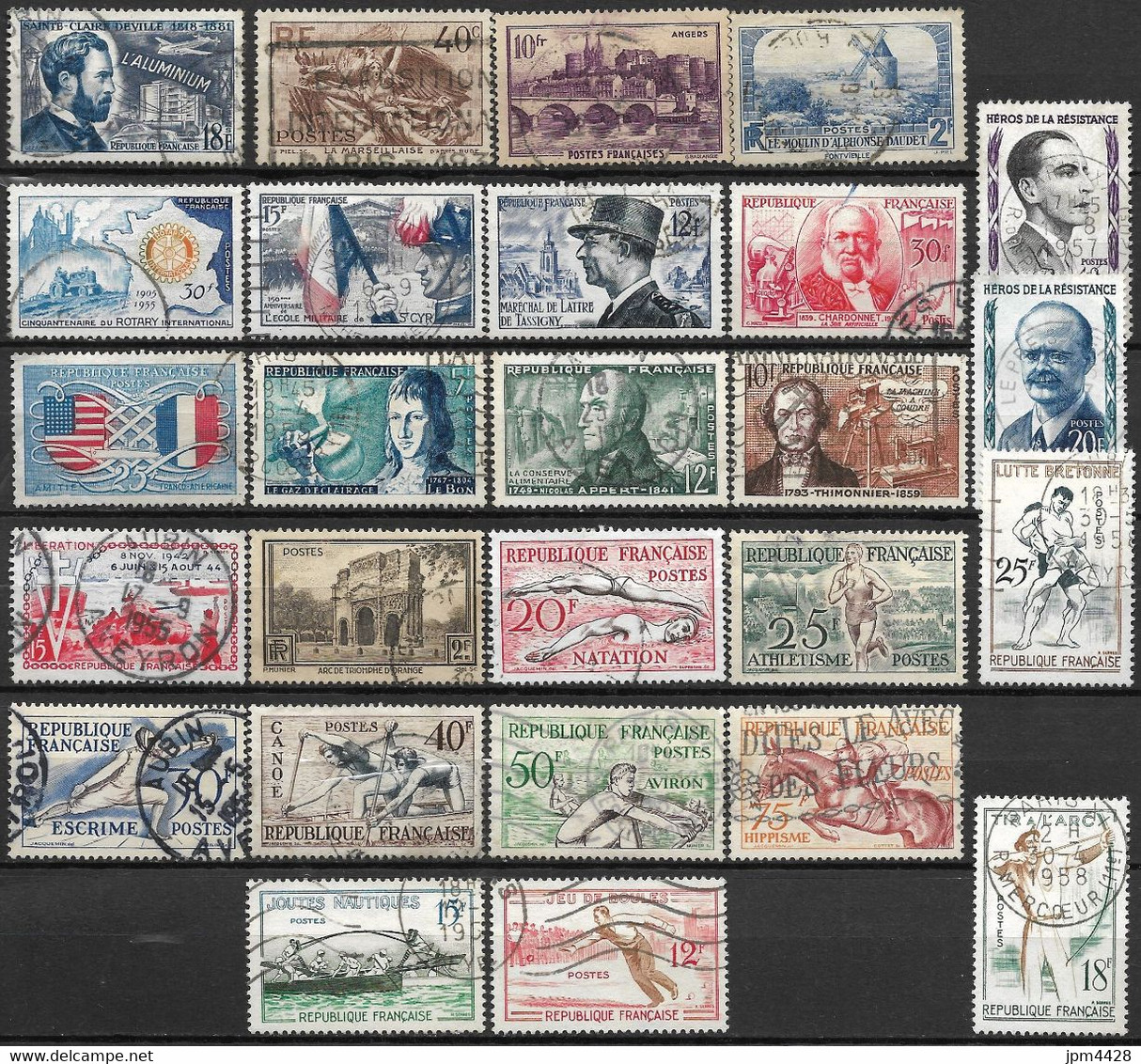 France Lot 230  Timbres Oblitérés  - Avant 1960 - Bon Lot Varié (*) - Lots & Kiloware (mixtures) - Max. 999 Stamps