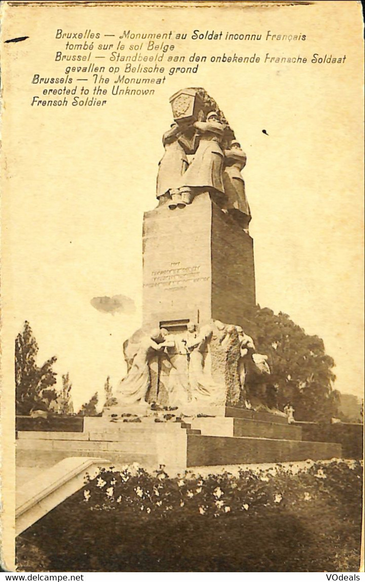 037 945 - CPA - Belgique - Bruxelles - Monument Au Soldat Inconnu Français - Monumenti, Edifici