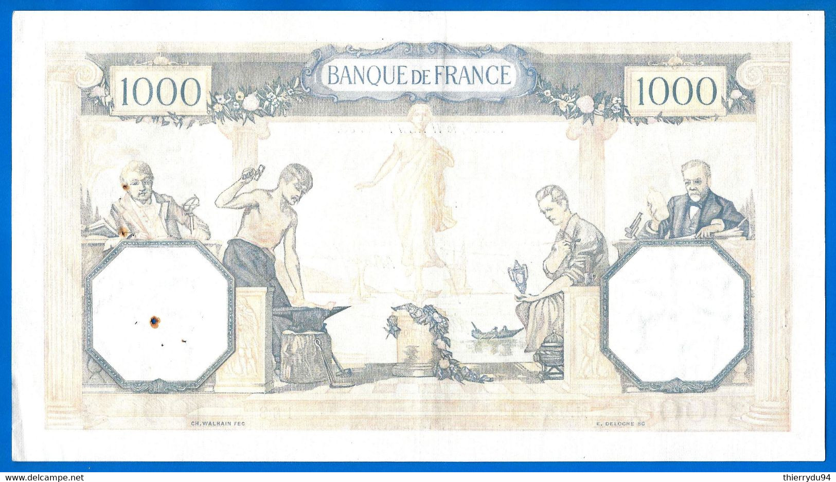 France 1000 Francs 1940 11 Avril Prefix M Ceres Mercure Que Prix + Port Grand Billet Frcs Frc Paypal Bitcoin OK - 1 000 F 1927-1940 ''Cérès Et Mercure''