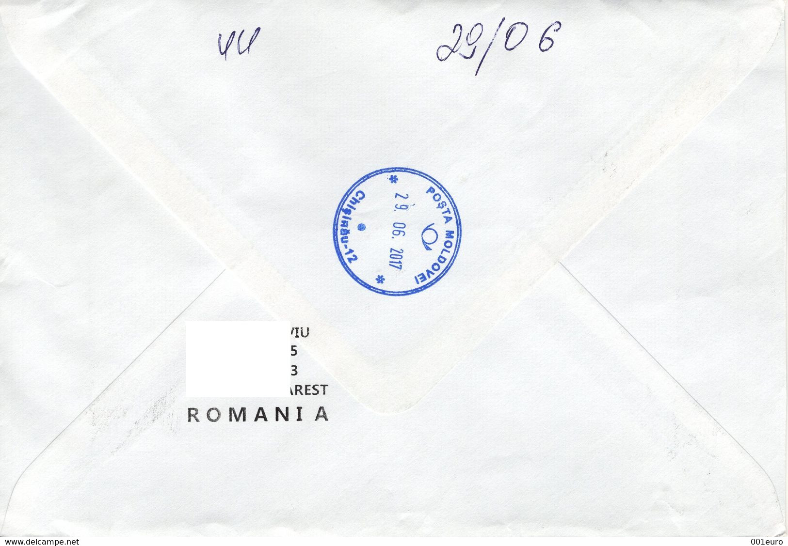 ROMANIA : JEWISH TEMPLE & SYMBOLS On Cover Circulated To Moldova Republic  - Registered Shipping! - Gebruikt