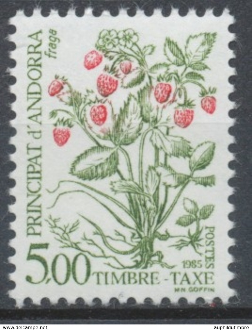 Andorre FR Timbre-Taxe N°62 5f. Flore N** ZAT62 - Nuevos