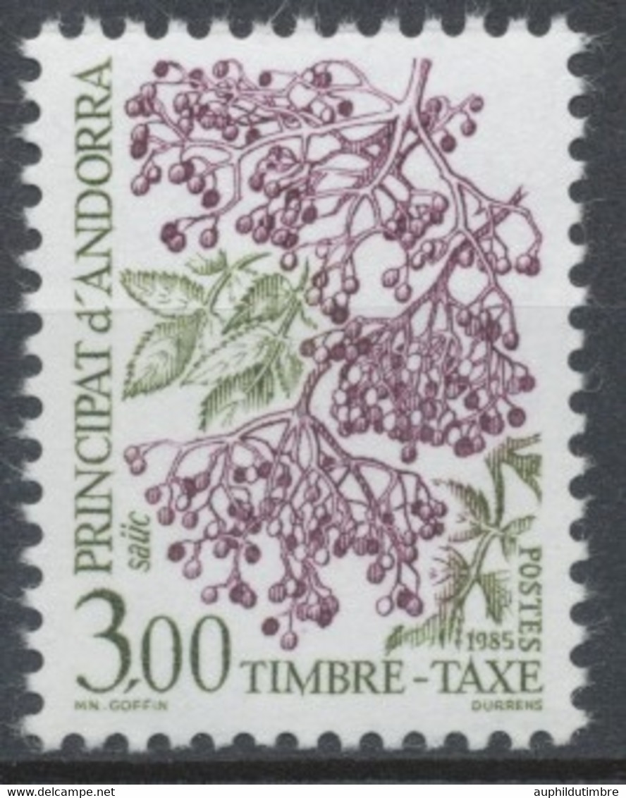 Andorre FR Timbre-Taxe N°60 3f. Flore N** ZAT60 - Ongebruikt