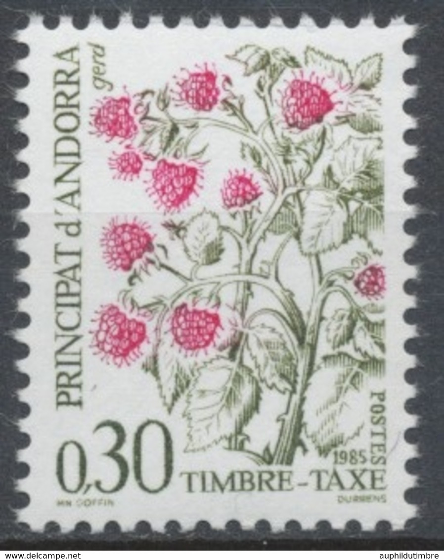 Andorre FR Timbre-Taxe N°55 30c. Flore N** ZAT55 - Ongebruikt