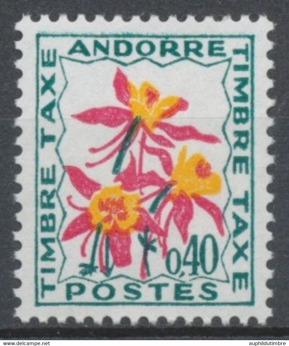 Andorre FR Timbre-Taxe N°51 40c. Flore N** ZAT51 - Neufs