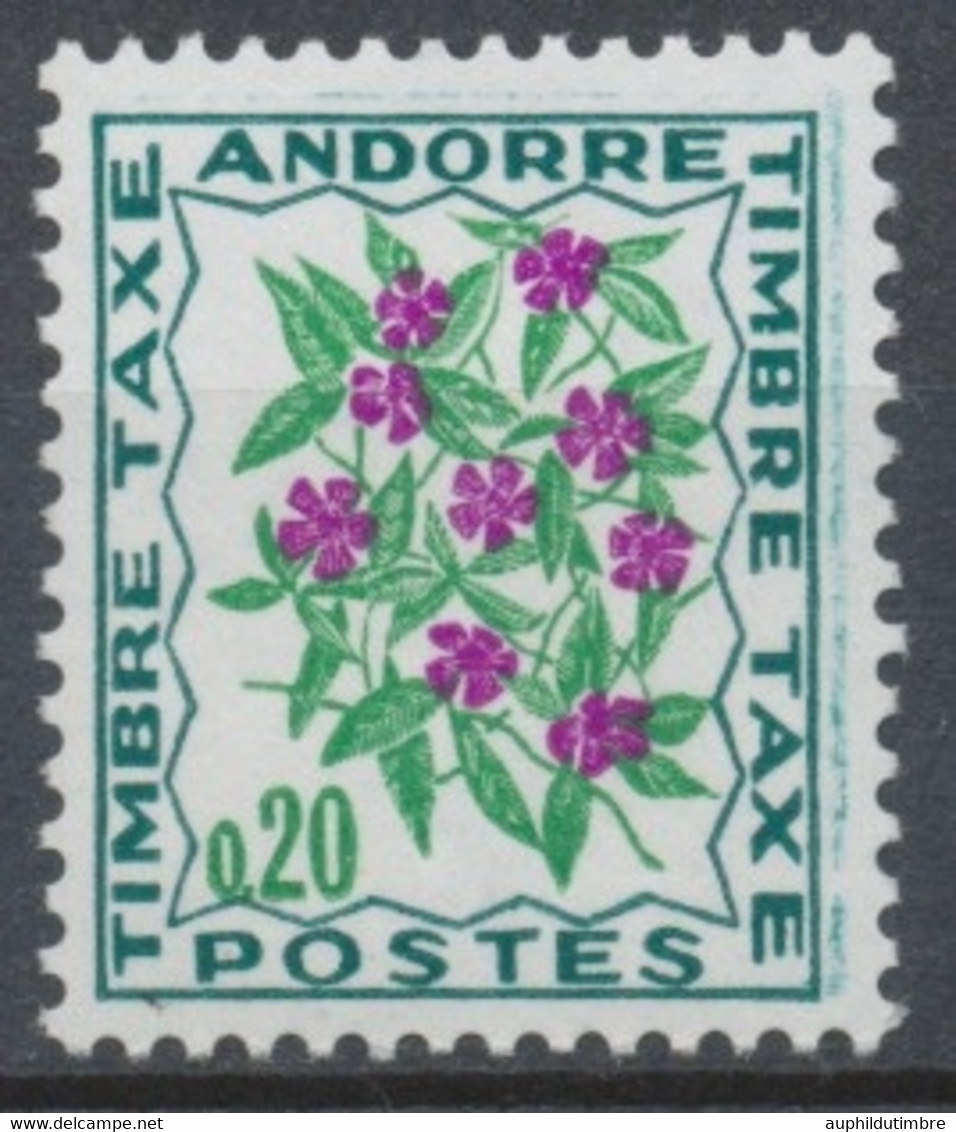 Andorre FR Timbre-Taxe N°49 20c. Flore N** ZAT49 - Ongebruikt