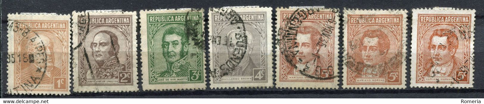 Argentine - 1961 -> 1935 - Lot Timbres Oblitérés - Nºs Dans Description - Usati