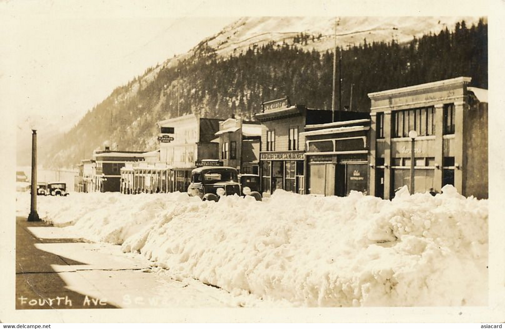 Real Photo  Fourth Avenue Seward Alaska 1946 - Autres & Non Classés