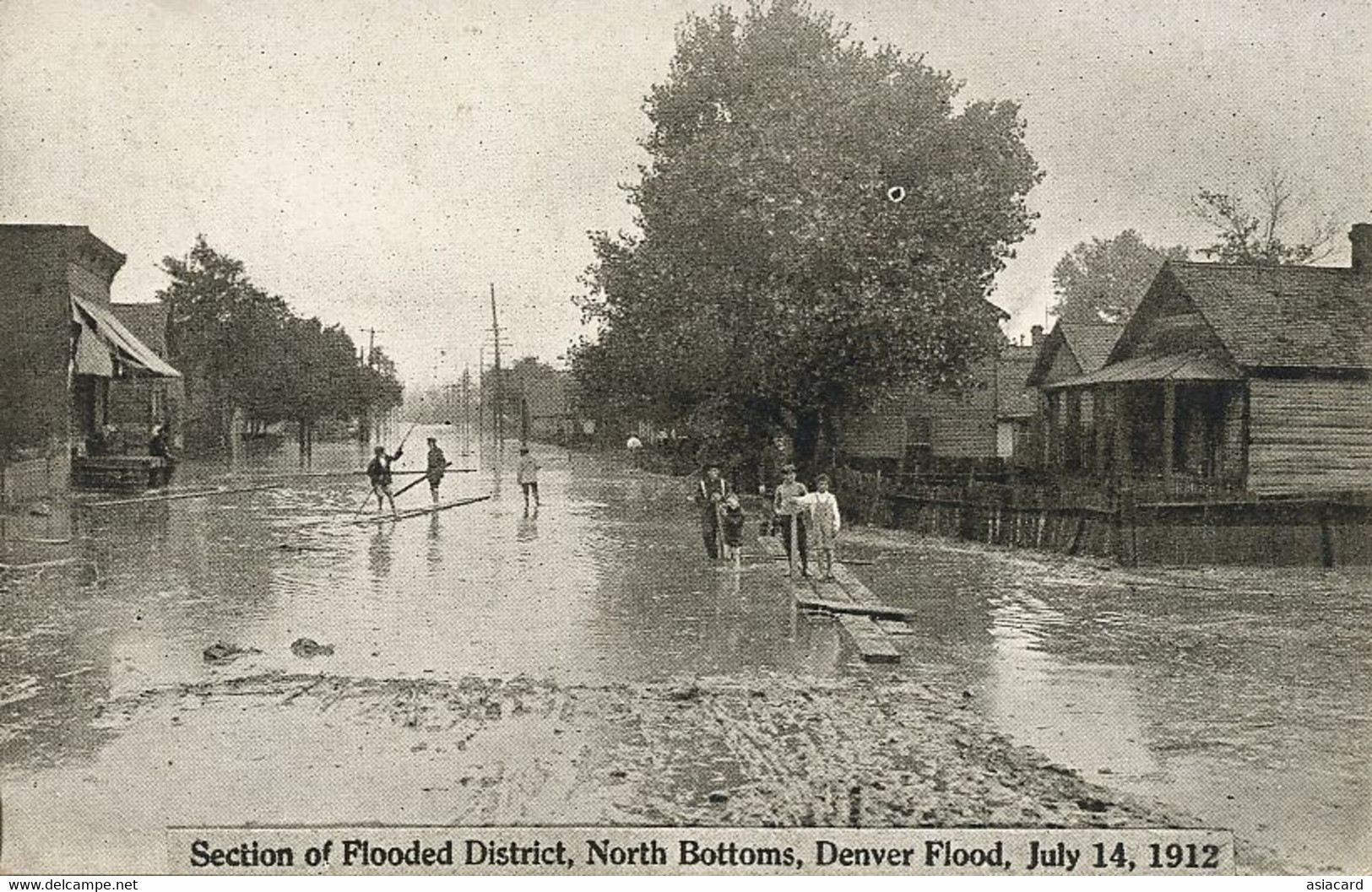 Denver Flood July 14, 1912, Section Of Flooded District North Bottoms - Denver