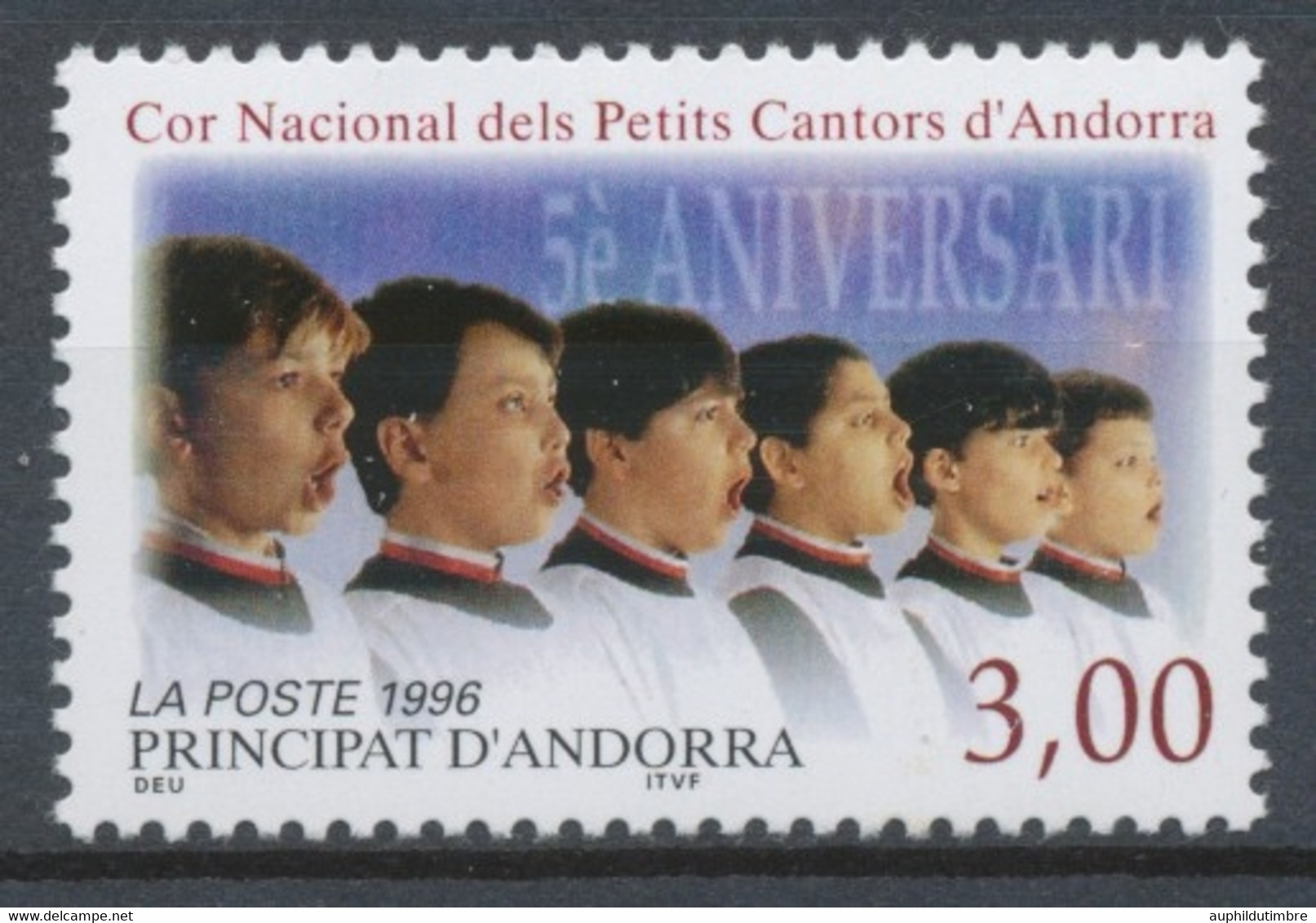 Andorre FR N°480 3f. Multicolore NEUF** ZA480 - Unused Stamps