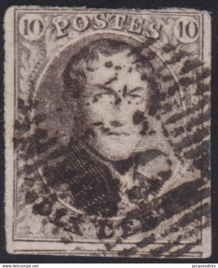 Belgie   .  OBP   .   10   .     D70     .     O .    Gebruikt  . / .   Oblitéré - 1858-1862 Medaillen (9/12)