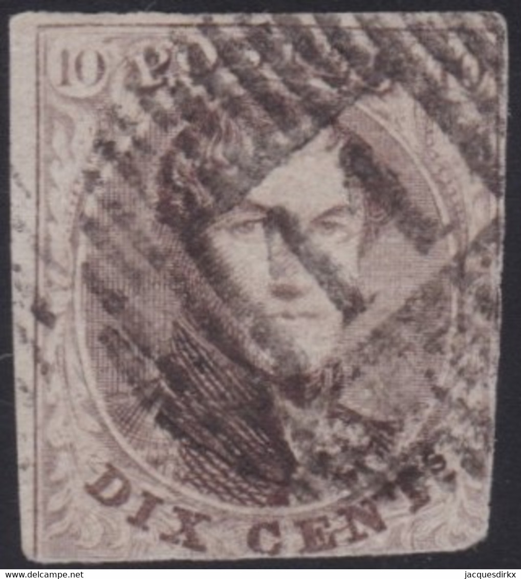 Belgie   .  OBP   .   10A  .     D11     .     O .    Gebruikt  . / .   Oblitéré - 1858-1862 Medaglioni (9/12)