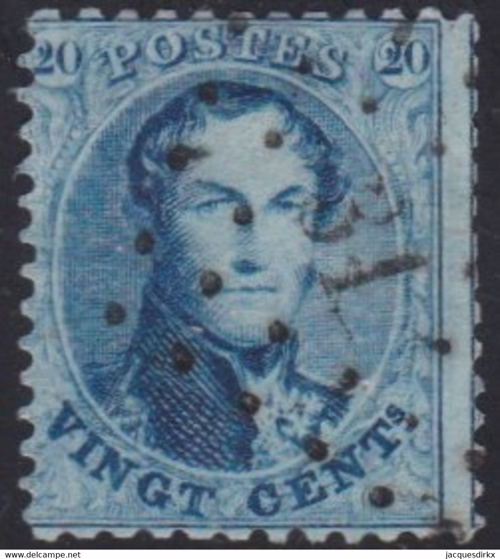 Belgie   .  OBP   .   15A    .    LP31       .     O .    Gebruikt  . / .   Oblitéré - 1863-1864 Medaillen (13/16)