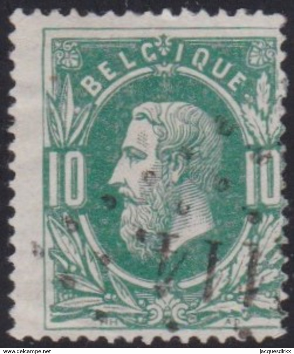 Belgie   .  OBP   .   30   .   LP114     .     O .    Gebruikt  . / .   Oblitéré - 1869-1883 Leopold II.