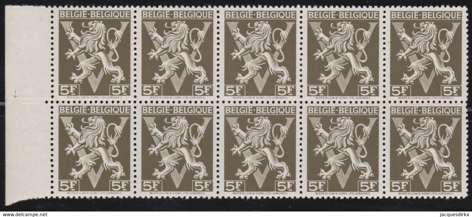 Belgie   .  OBP   .    688A  Blok 10 Zegels   .     **   .     Postfris  . / .   Neuf SANS Charniére - Unused Stamps