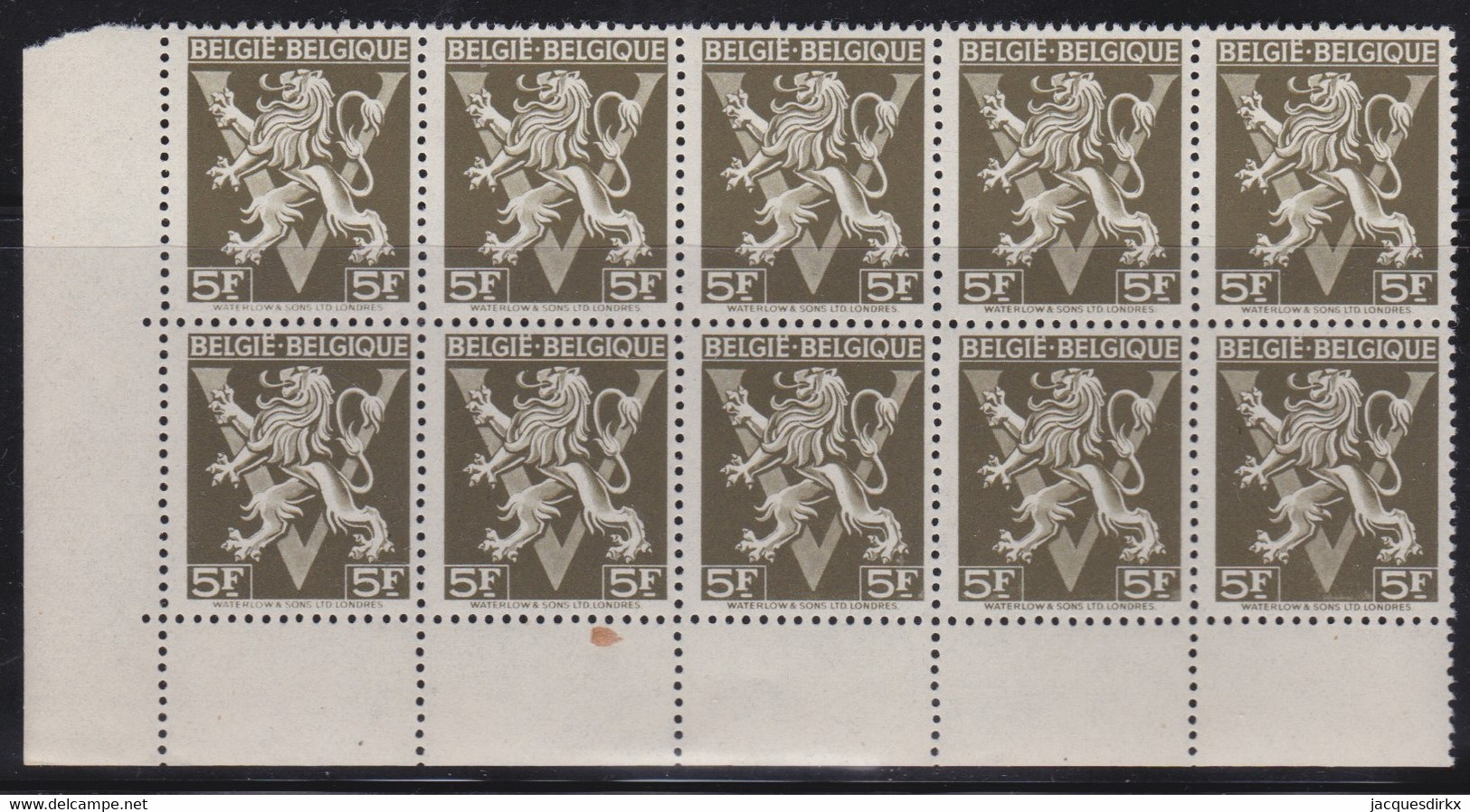 Belgie   .  OBP   .    688A  Blok 10 Zegels   .     **   .     Postfris  . / .   Neuf SANS Charniére - Unused Stamps