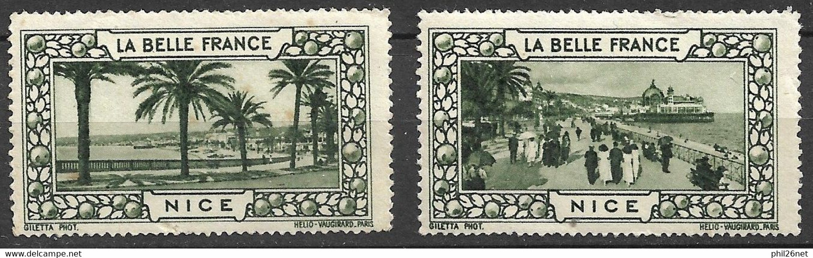 Deux  Vignettes  "  La Belle France"   Nice Promenade Des Anglais      Neufs * * B/TB    Voir Scans S Oldé ! ! ! - Tourism (Labels)