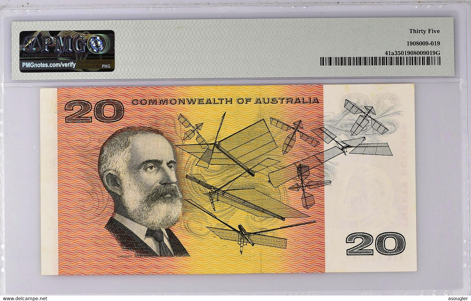 AUSTRALIA 20 DOLLARS ND 1966 PMG 35 VF P-41a "free Shipping Via Registered Air Mail" - 1966-72 Reserve Bank Of Australia