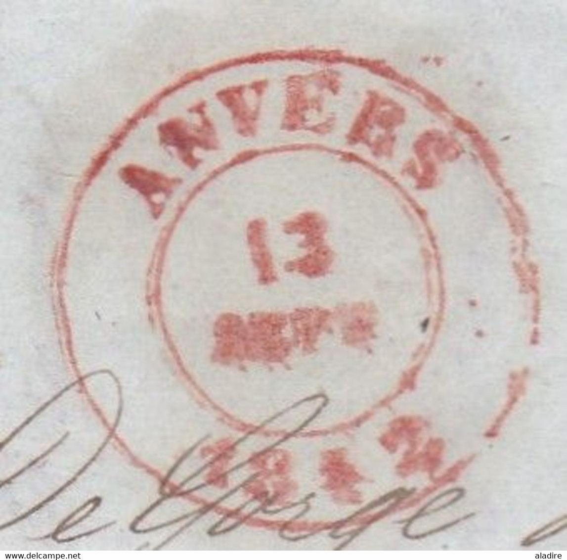 1842 - Lettre Pliée En Français D' ANVERS ANTWERPEN Vers MONS Bergen + Documents Cours Des Fonds Et Recouvrements - 1830-1849 (Belgique Indépendante)