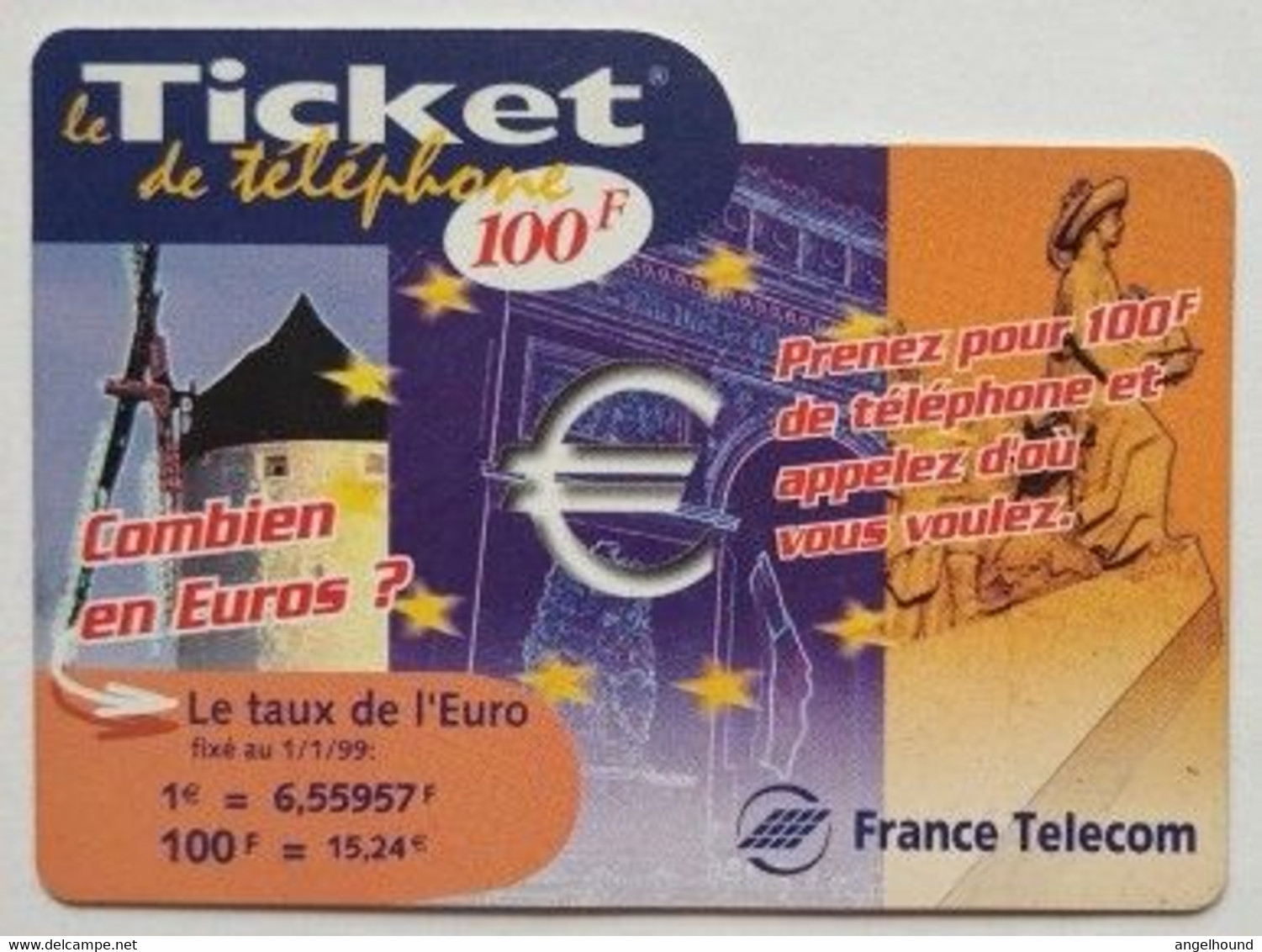 France Telecom Ticket 100 Francs - Biglietti FT