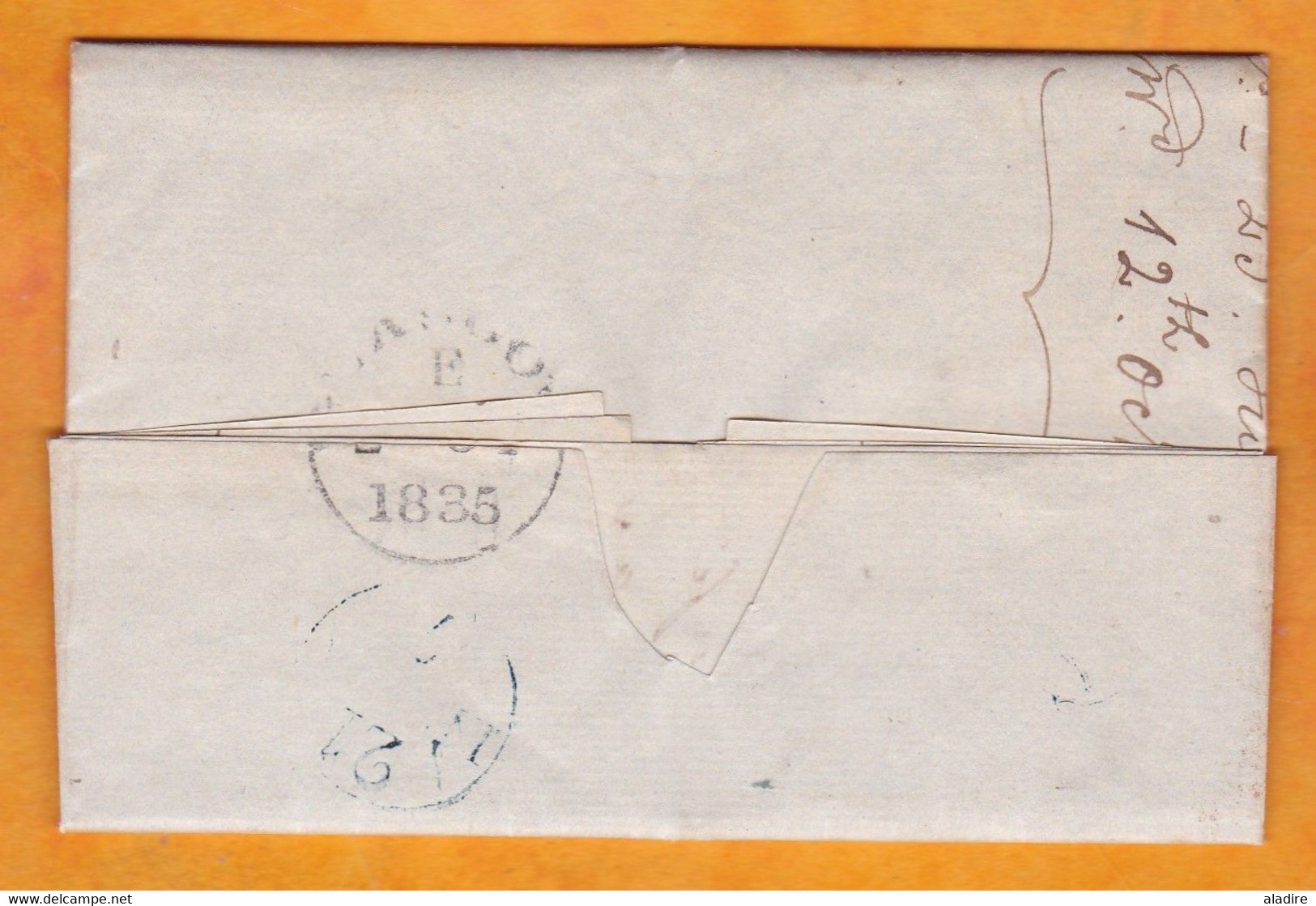 1835 - K W IV - Lettre Pliée En Anglais De 2 Pages De GLASGOW, Scotland Vers OPORTO Porto Portugal - ...-1840 Prephilately