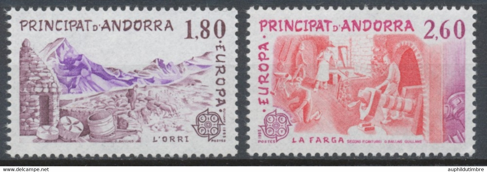 Andorre FR Série N°313 + N°314 NEUFS** ZA314S - Unused Stamps