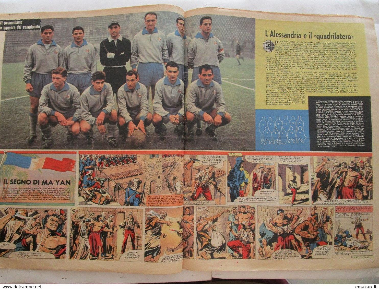 # IL GIORNO DEI RAGAZZI N 7 - 1960 FOTO SQUADRA ALESSANDRIA / GIANNI RIVERA - Premières éditions