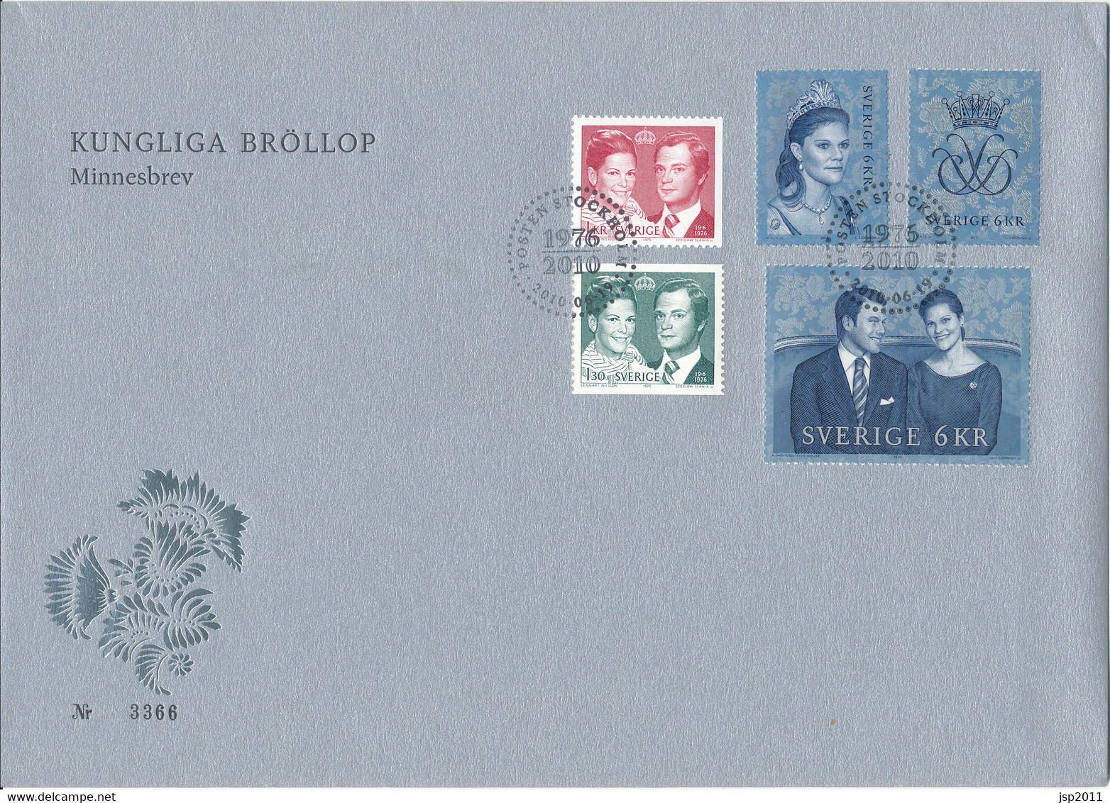 Sweden 2010. Royal Wedding Memorial Letter Numbred Edition. MNH(**) - Probe- Und Nachdrucke