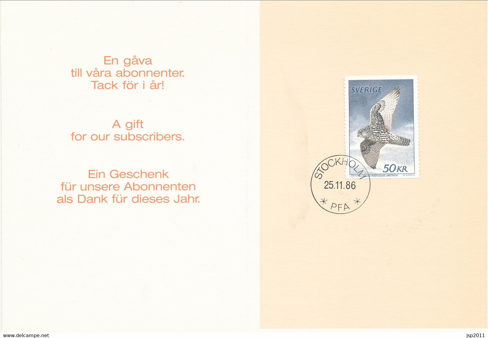 Sweden 1986. "A Gift For Our Subscribers 1986" (Facit # 1157). MNH(**) - Essais & Réimpressions