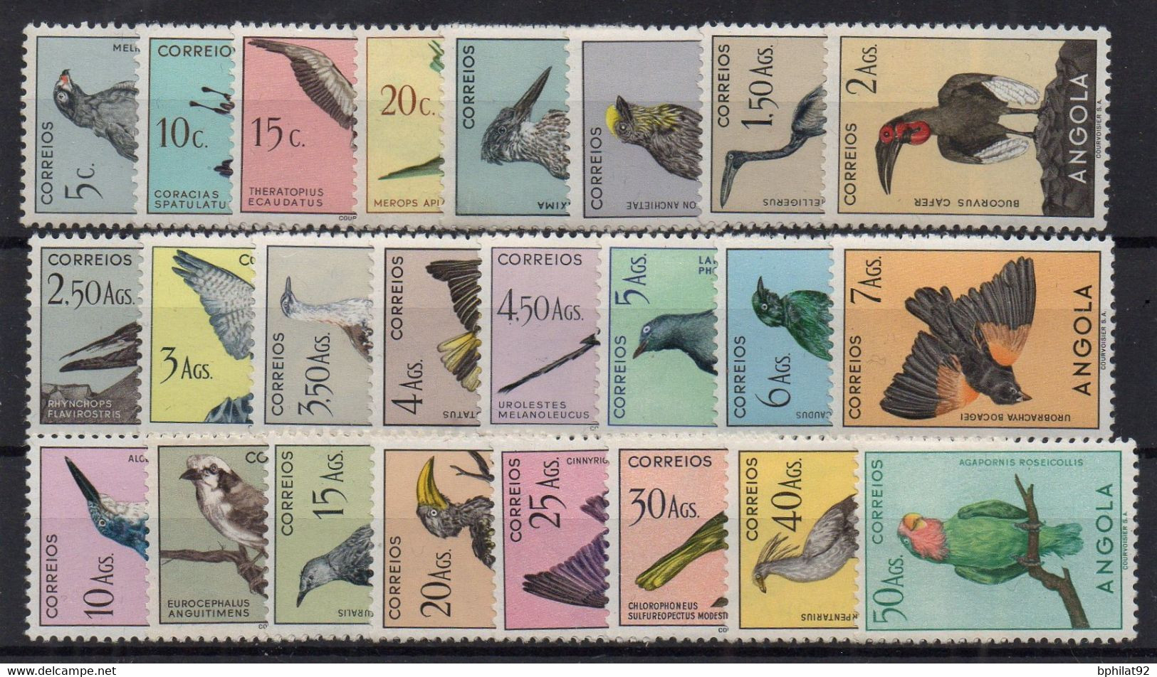 !!! ANGOLA, SERIE OISEAUX N°328/351 NEUVE ** - Angola