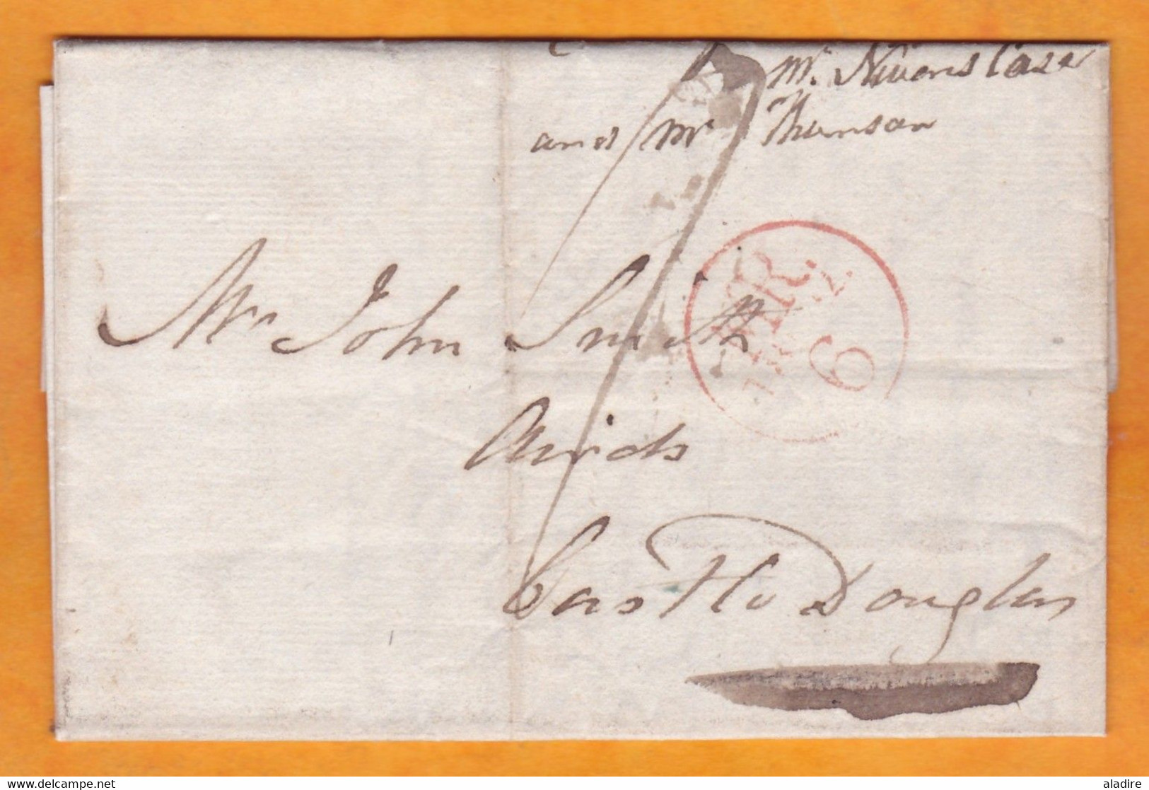 1802 - K G III - Lettre Pliée En Anglais De 2 Pages D ' EDINBURGH Vers CASTLEDOUGLAS, Scotland - ...-1840 Prephilately