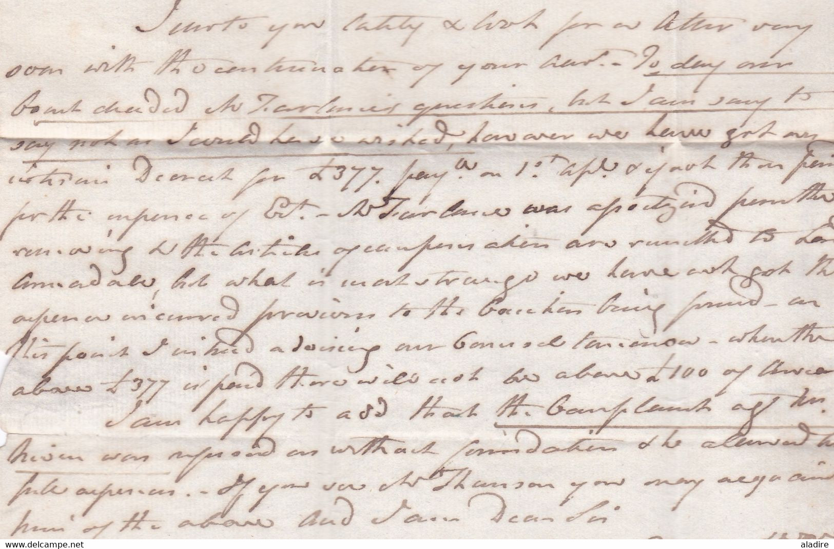 1802 - K G III - Lettre pliée en anglais de 2 pages d ' EDINBURGH vers CASTLEDOUGLAS, Scotland