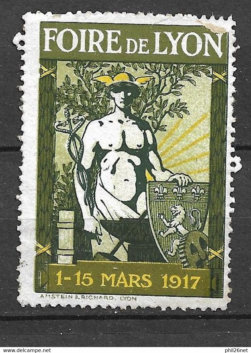 France  Vignette Foire De Lyon Du 1er Au 15 Mars 1917 Neuf   (  *  )   Voir Scans         - Tourism (Labels)