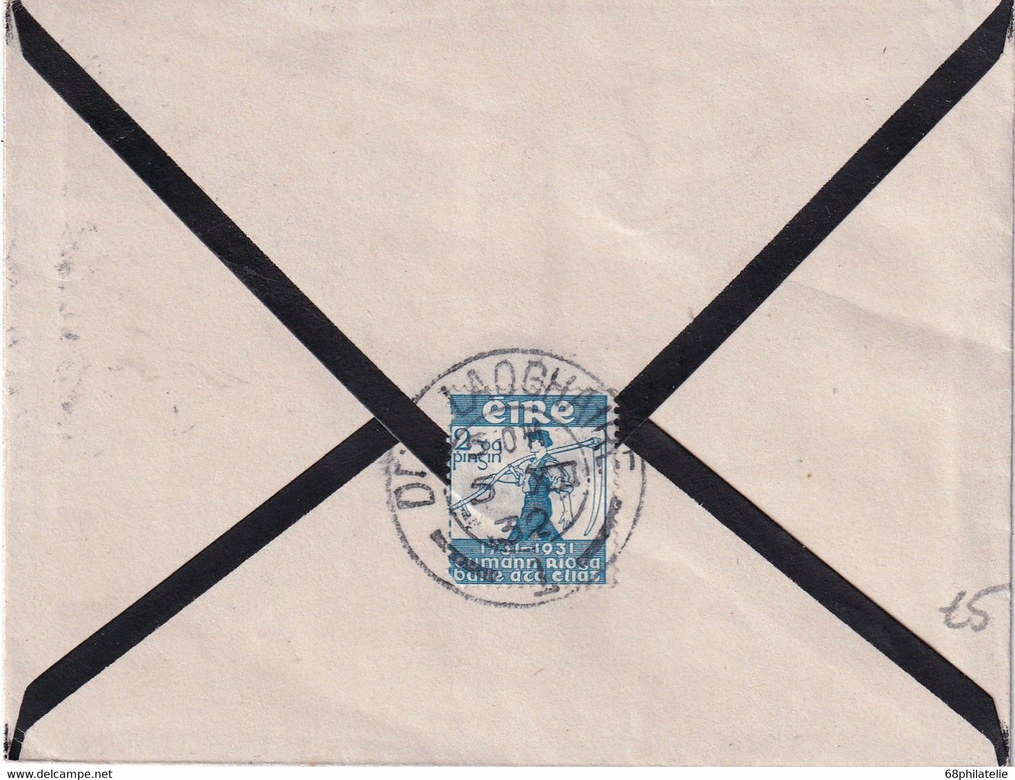 EIRE 1932 LETTRE DE DUN LAOGHAIRE - Storia Postale
