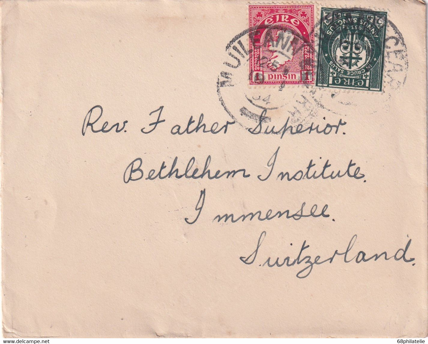 EIRE 1934 LETTRE DE MUILEANN GCEARR - Briefe U. Dokumente