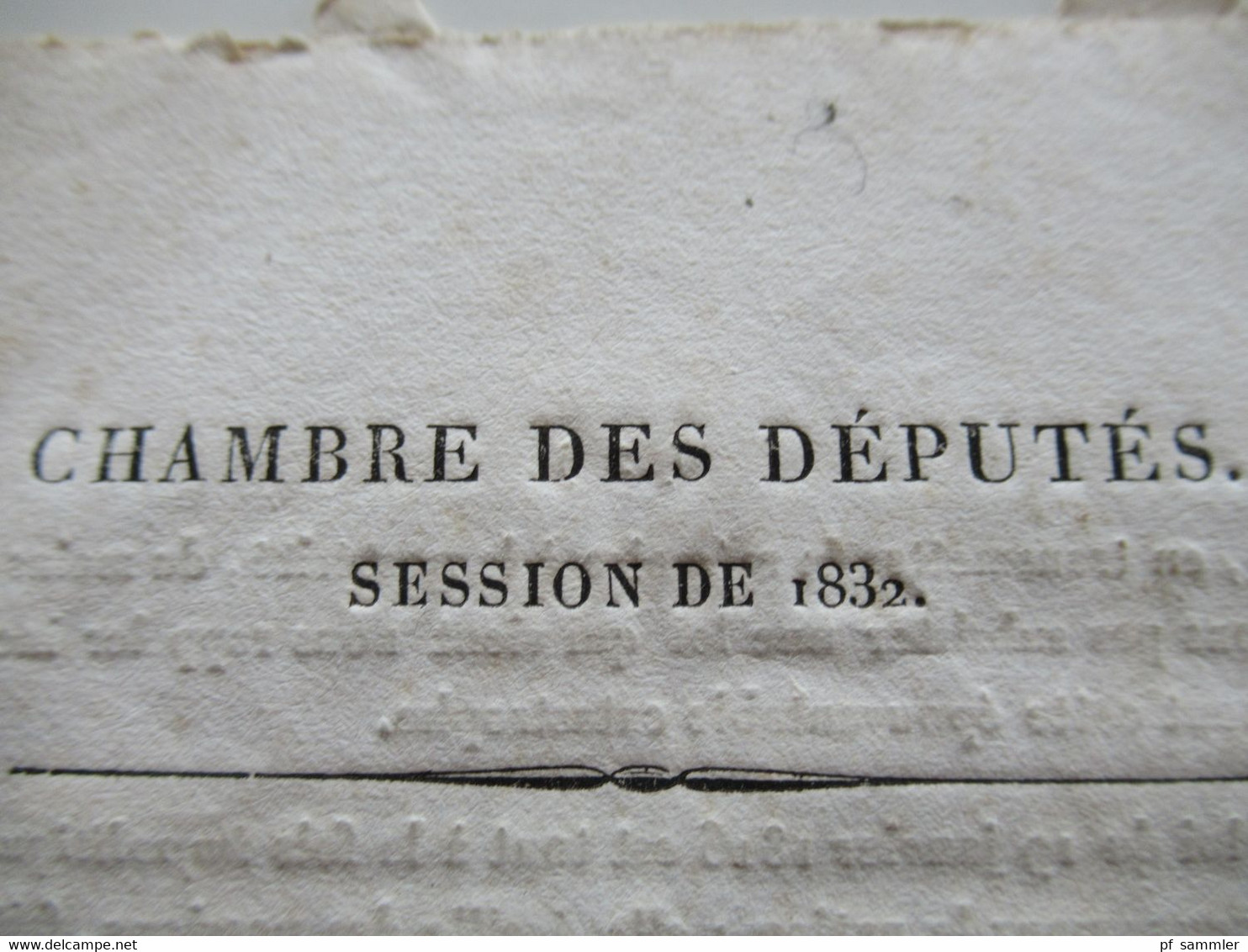 Frankreich 1832 Bericht Chambre Des Deputes / Repräsentantenhaus Rapport Fait Par M. Duboys (D'Angers) - Historical Documents