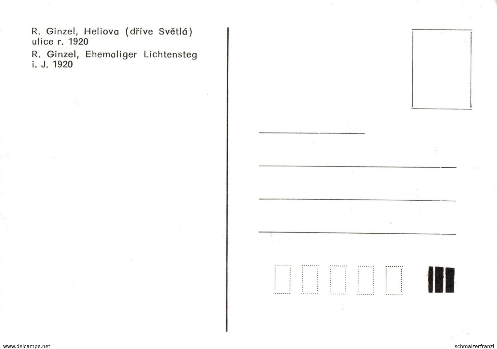 REPRO AK Reichenberg Liberec Lichtensteg Heliova Svetla Ulice R Ginzel Gablonz Jablonec Nad Nisou Grottau Hradek Zittau - Sudeten