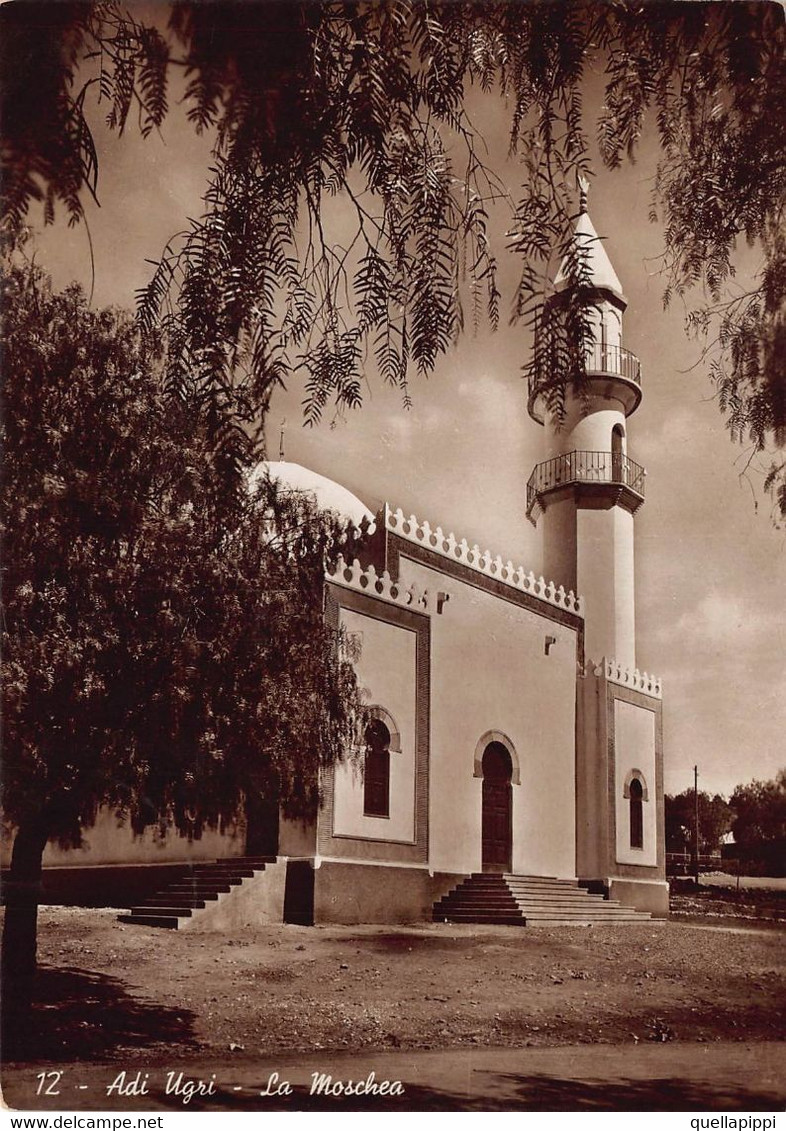 013820 "ADI UGRI - LA MOSCHEA" VEDUTA.  CART SPED 1937 - Erythrée