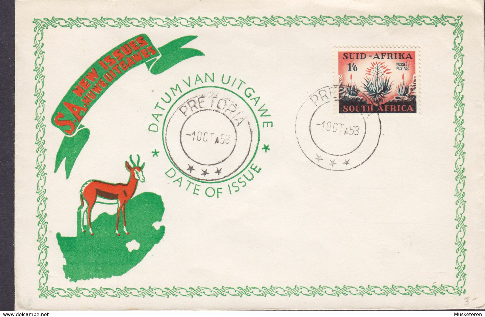 South Africa PRETORIA 1953 FDC Cover Ersttags Brief - FDC