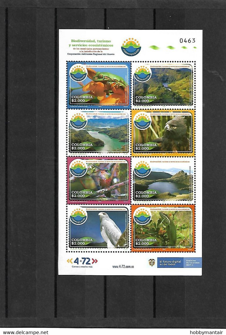 COLOMBIA, 2021 , BIRDS, REPTILES, S/S, MNH **NEW! - Altri & Non Classificati