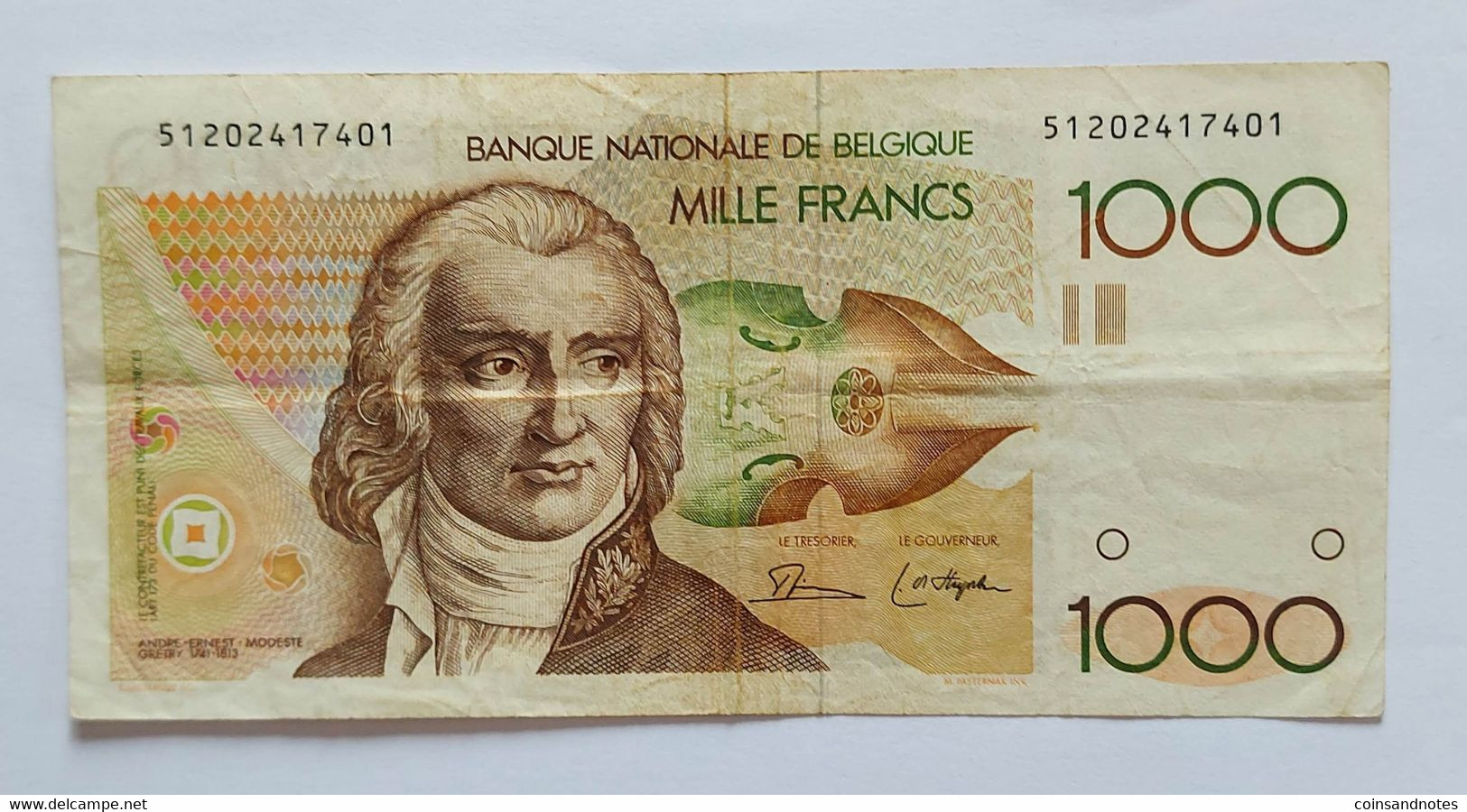 Belgium - 1000Fr Biljet “Grétry” - Morin 105a - Pr - 1000 Frank