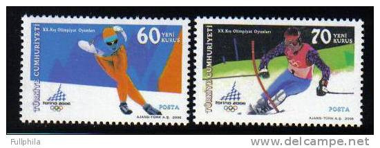2006 TURKEY 20TH WINTER OLYMPICS GAMES IN TORINO MNH ** - Invierno 2006: Turín