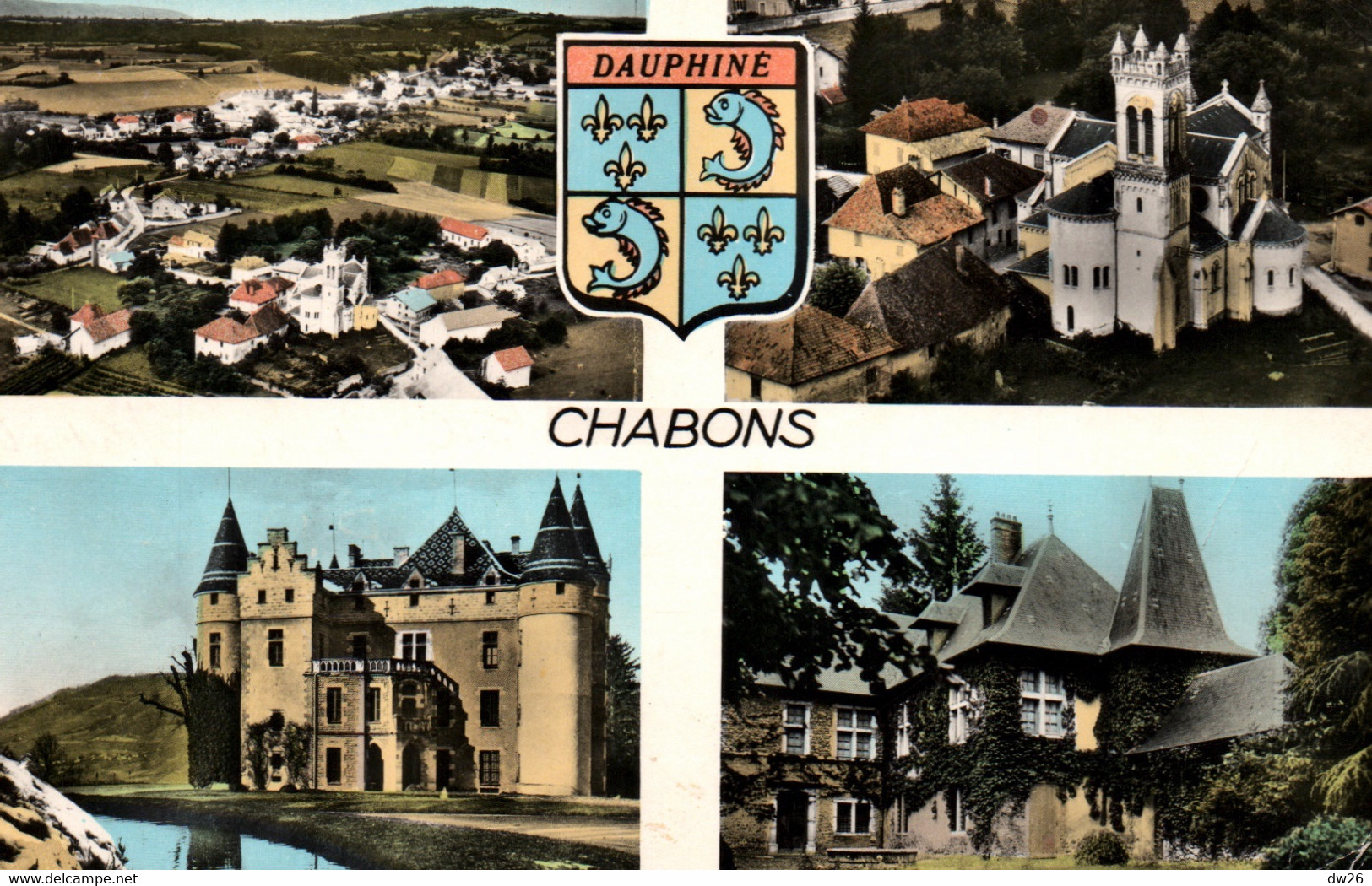 Souvenir De Chabons (Isère) Multivues - Edition J. Cellard - Carte Colorisée N° 11080 - Souvenir De...